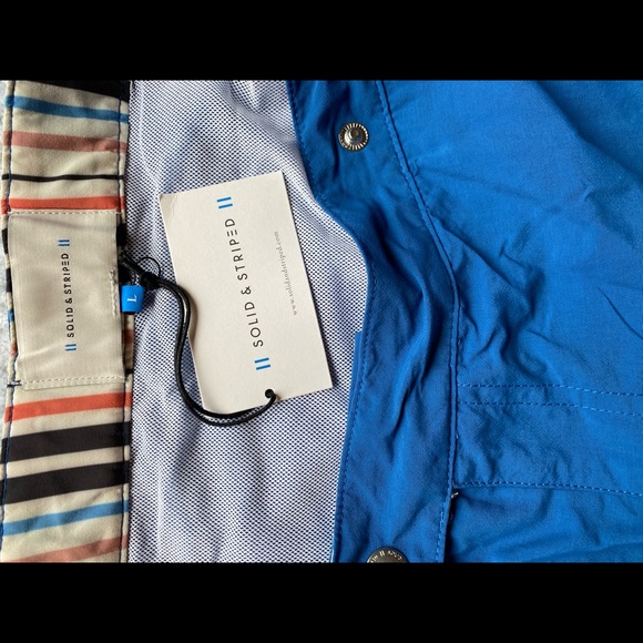 Solid + striped swim trunks - Picture 2 of 5